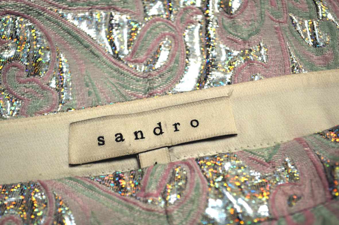 Jupe SANDRO argentée taille 36